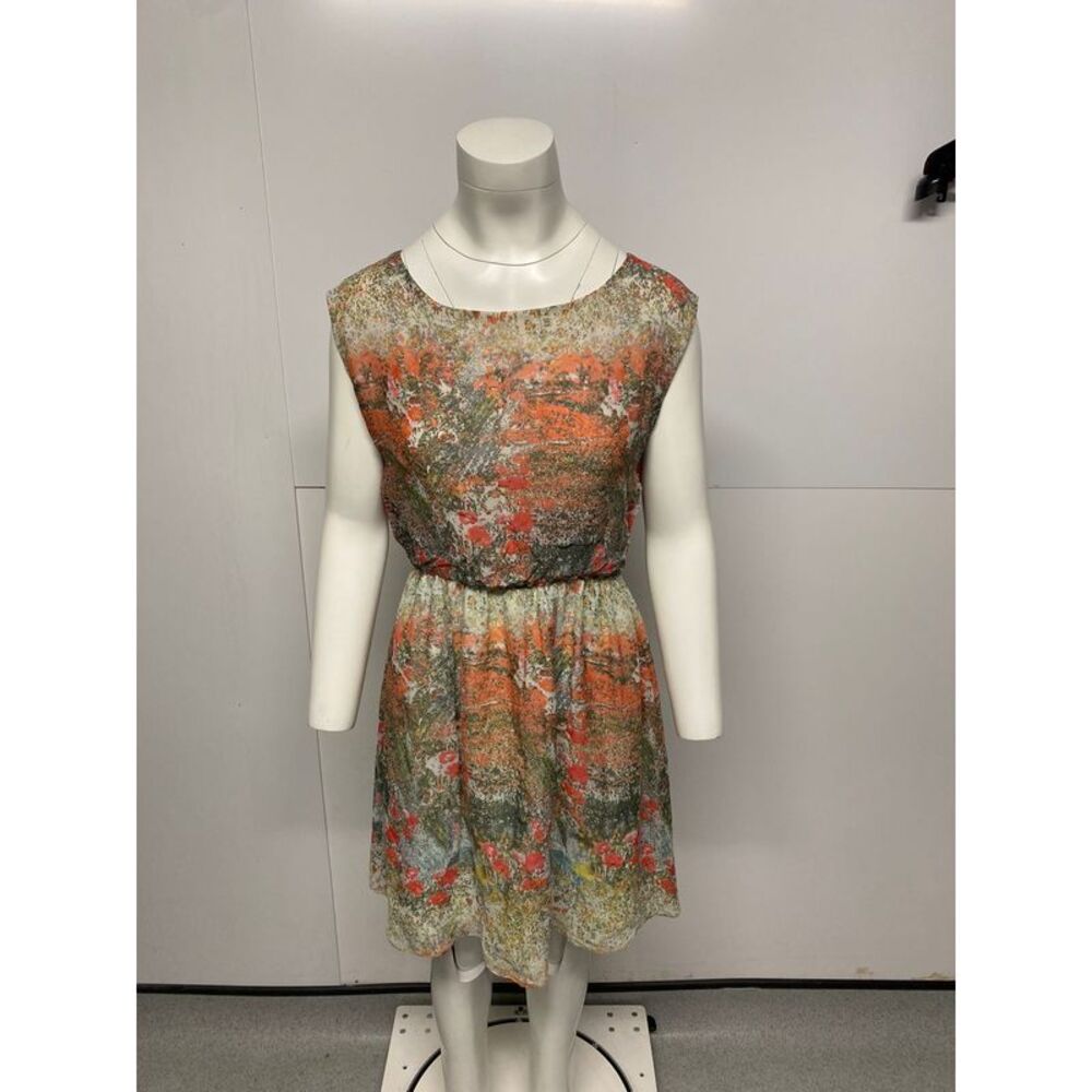 Alice + Olivia Floral Printed Mini Dress in Multicolor Polyester